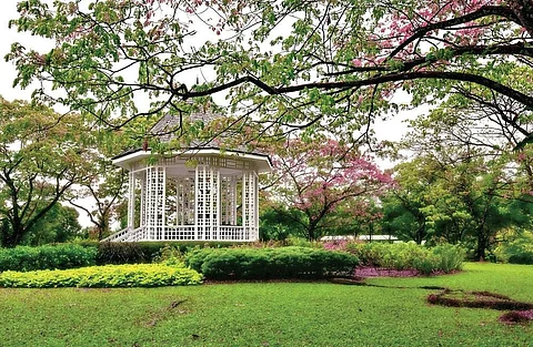 A gazebo in the Gardens