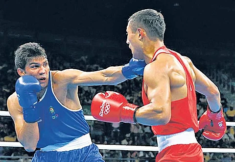 Two-time Olympian Manoj Kumar (left) is one of the senior members in the team