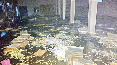 The Surya Matches Factory, which was gutted by a fire on Monday evening | Dinesh S