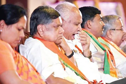 Eshwarappa stays away from BJP meet, embarrasses leaders