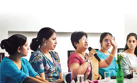 Around 30 women across age groups gathered at Goli Soda Store in Alwarpet to discuss sustainable menstrual practices