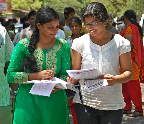 File Photo of candidates who appeared for the NEET examination in Chennai. | PTI File Photo