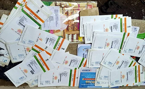 Image of Aadhaar cards used for representation. (Express File Photo)