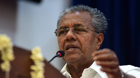 The Chief Minister was referring to a recently displayed portrait of Bharat Mata, holding a saffron flag, at an event inside the Governor's official residence.