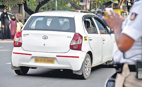 Cab drivers without transport licences are being stopped and fined by traffic cops in the city