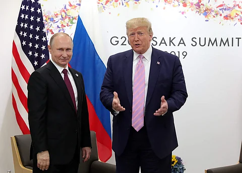 US President Donald Trump and Russian President Vladimir Putin (File photo | AP)