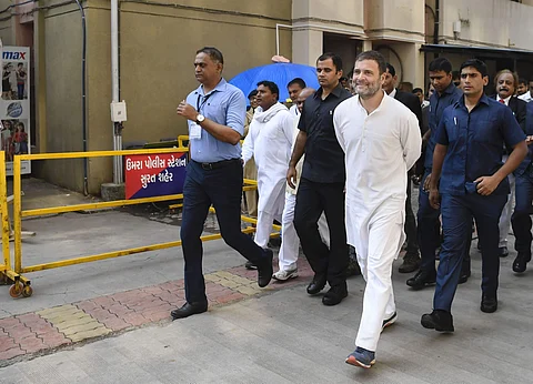 Former Congress President Rahul Gandhi at District and Session Court in Surat Thursday Oct. 10 2019. | (Photo | PTI)