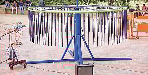 The music installation weighs 250 kg | Nagaraja Gadekal