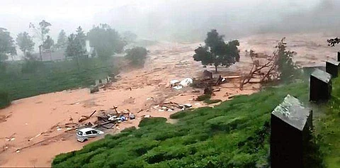 Image of the landslide at Puthumala village near Meppadi in Wayanad.