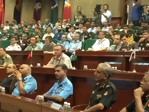 Vacant Pakistan chair as Army leaders of other countries participate in SCO's Military Medicine Conference at Delhi. (Photo | EPS)