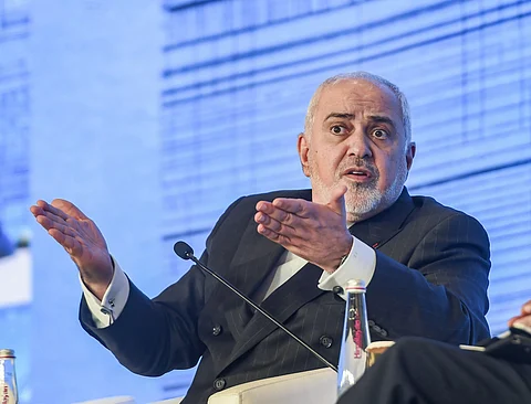 Iran's Foreign Minister Mohammad Javad Zarif addresses the Raisina Dialogue 2020 in New Delhi Wednesday Jan. 15 2020. (Photo | PTI)