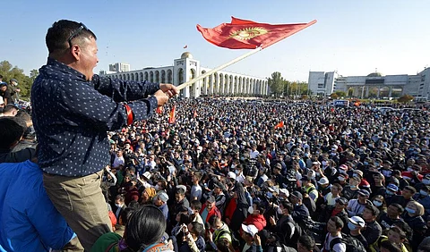 Kyrgyzstan cancels parliament election results after unrest breaks out in Bishkek, one dead