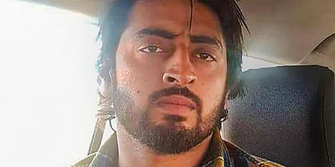 Shahrukh Pathan who waved a gun at Delhi Police personnel in the Jaffrabad-Maujpur area (File photo | PTI)