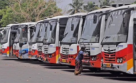As many as 80 students are forced to pay huge amounts for auto rides to attend school due to the absence of government bus services.