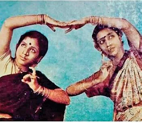 Kumbakonam Varalakshmi and Bhanumathi, dancers who were part of the transition of the art