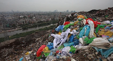 PPE kits and other medical waste from Covid wards and testing centres disposed of at Ghazipur landfill. (Photo | Shekhar Yadav, EPS)