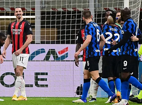 Late Eriksen winner sends Inter into Italian Cup semis as Ibrahimovic sees red