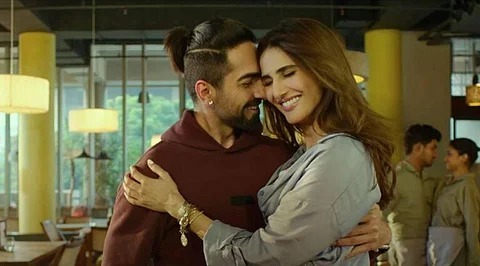 Actor Ayushmann Khurrana in 'Chandigarh Kare Aashiqui' with Vaani Kapoor (Photo | YouTube Screengrab)