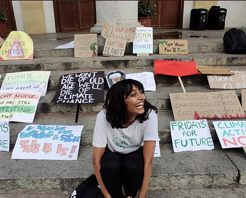 Climate activist Disha Ravi. (Photo| Twitter/ @KartiPC)