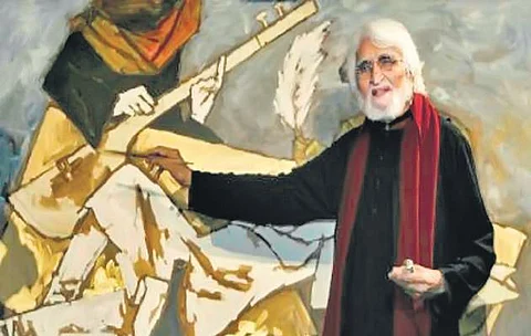 This brings to an end Husain’s link to Hyderabad, a city where he’d walk barefoot to have a cup of Irani Chai or go for that walk in the Old City.