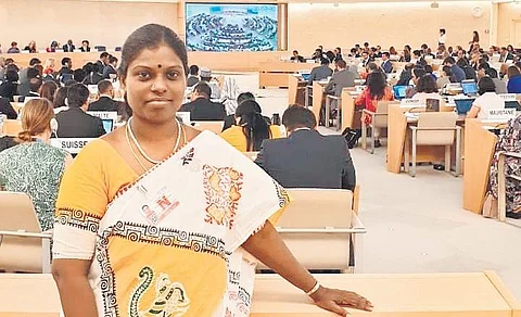 Abirami Jotheeswaran, general secretary of All India Dalit Mahila Adhikhar Manch