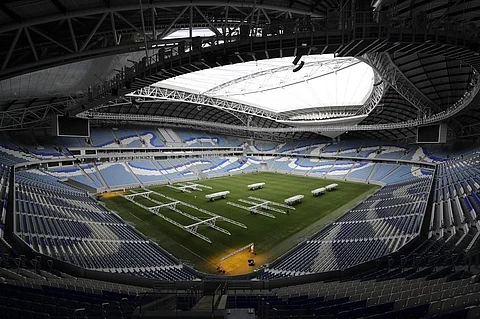 View of the Al Janoub Stadium, one of the 2022 World Cup stadiums, in Doha, Qatar. (File Photo | AP)