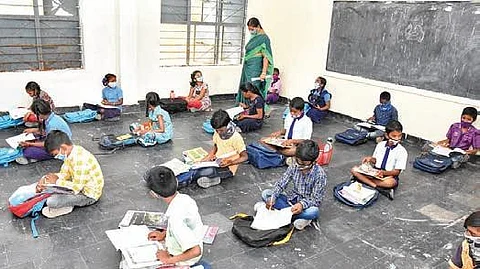 A government school classroom used for representational purposes only.