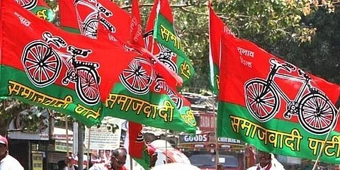 Samajwadi party flags. (File Photo | PTI)