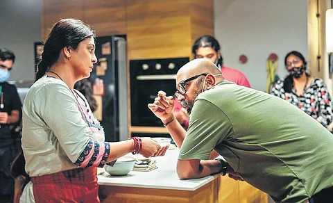 Shefali Shah (left) with director Suresh Triveni (right)