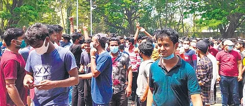 NIT Rourkela students protest seeking online exams