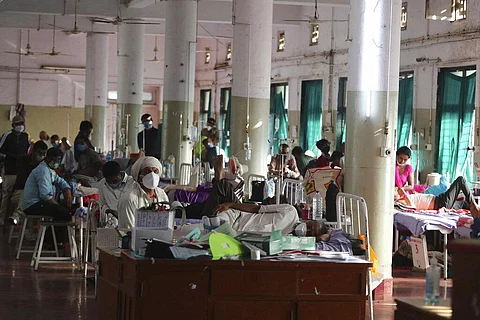 Patients infected with black fungus are treated at the Mucormycosis ward of a government hospital in Ahmedabad. (File Photo | AP)