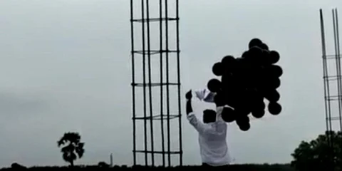 Congress activists in Andhra Pradesh release black balloons to protest PM Modi's visit, four held