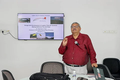 Prof Rajkumar S Pant delivering lecture at SRM University-AP I Express