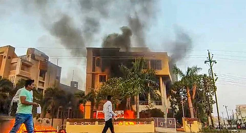 Maratha quota protesters torch bungalow, vehicles of Ajit Pawar MLA