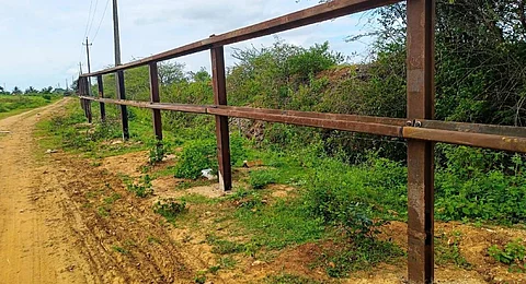 (FILE PHOTO) The rail barricades near Bandipur Tiger Reserve