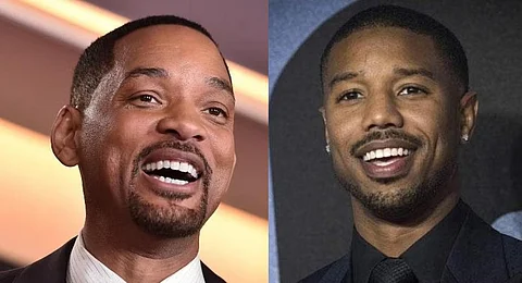 Hollywood actors Will Smith and Michael B Jordan.