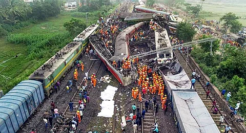 Tragic rail accident in Odisha's Balasore district. (Photo | PTI)