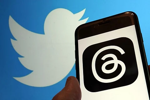 Logos of Twitter and Threads. (Photo | AP)