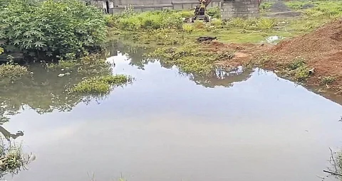 Vishwa (inset) drowned in a pit filled with rainwater while plucking flowers for Vinayakar Chathurthi near Tambaram Sanatorium railway station.
