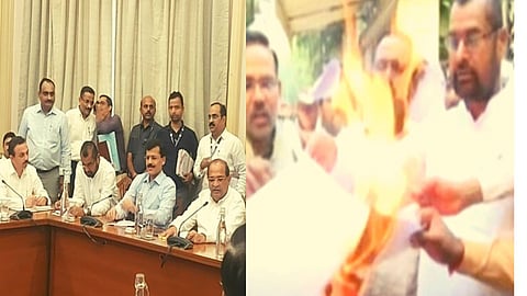 Dairy farmer protest