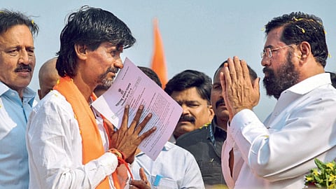 Manoj Jarange Eknath Shinde