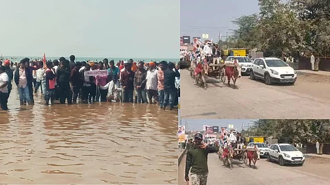Farmer Protest : परभणीत बैलगाडी मोर्चा तर जायकवाडीत जलसमाधी आंदोलन; राज्यात काय घडलं?