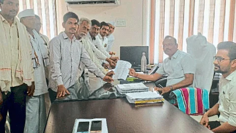 The farmers complained to the Collector