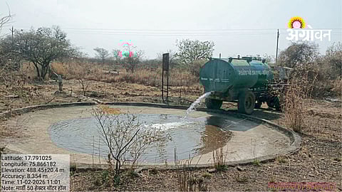 Artificial waterholes in Nannaj sanctuary Solapur