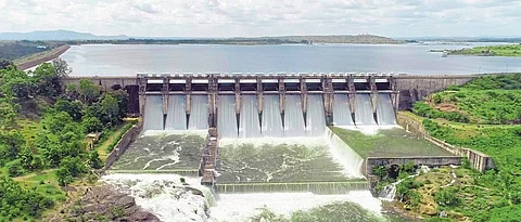 Decrease in water discharge from dams