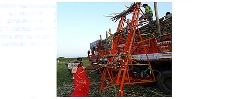 स्वामी शुगरकेन लिफ्टमुळे कोणत्याही त्रासाशिवाय ट्रकमध्ये ऊस चढवणे शक्य झाले आहे.