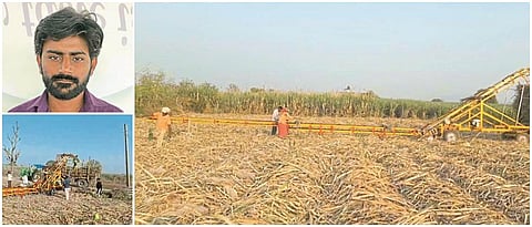 शेतकरी पुत्राने बनवले वाहन ऊस भरणी यंत्र