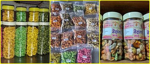 Cashews of various brands of Vedang brand.