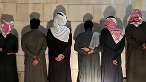مجموعة من المتهمين المقبوض عليهم