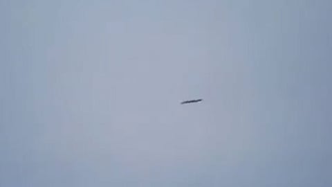 الصاروخ الروسي محلقاً فوق مدينة "خيرسون